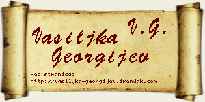 Vasiljka Georgijev vizit kartica